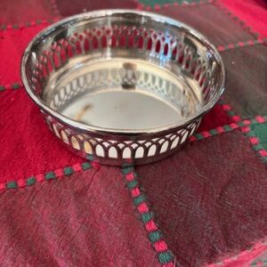 Kent Silversmith silver plated wine bottle coaster